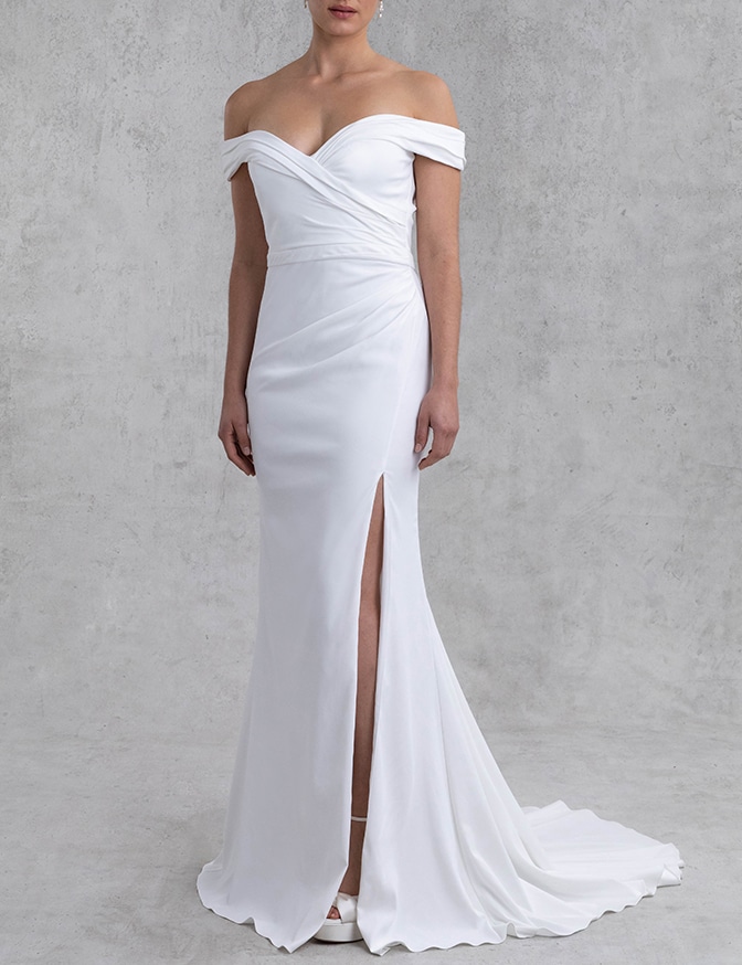 Alexandra Grecco Margaux - Matte Stretch Crepe w/o Sleeves