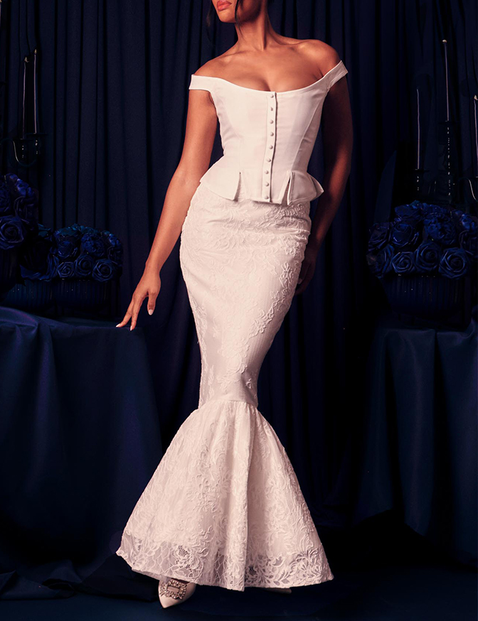 Renhue Bardot Top & Skirt